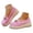 Pink, variant on Women's Platform Wedge Loafers with Metal Rhinestone Chain Casual Non Slip Business Dress Shoes Pink Size 6