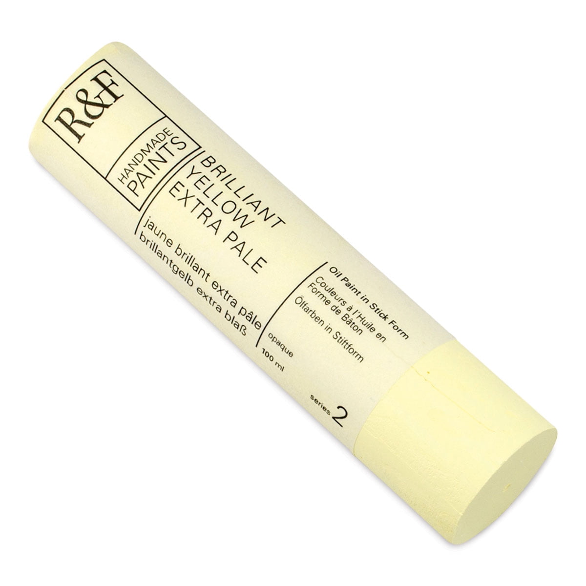 R&F Handmade Paints Pigment Stick, 100ml, Brilliant Yellow Extra Pale