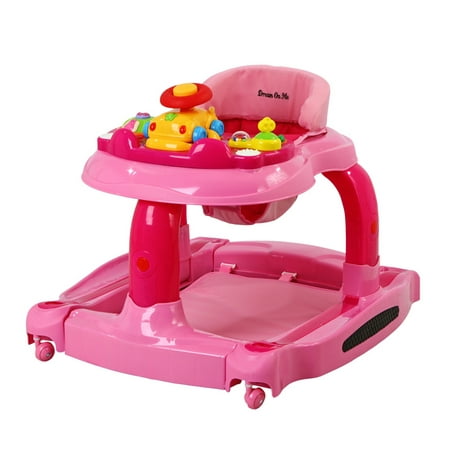Dream On Me - 2-in-1 Baby Tunes Musical Activity Walker and Rocker, Pink