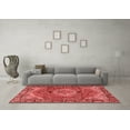thumbnail image 3 of Ahgly Company Indoor Round Medallion Red Traditional Area Rugs, 5' Round, 3 of 4