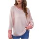 thumbnail image 1 of Moda mujer casual manga larga cuello redondo patchwork señoras tops sudaderas Fridja FKASFK2413, 1 of 6