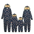 thumbnail image 2 of Morttic Christmas Family Matching Jumpsuits One-Piece Hooded Zipper Romper for Baby Kids Adults Pajamas, 2 of 7