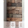 thumbnail image 6 of Western Barn Door Sheer Curtains 72 Inch Length 2 Panels Set Window Treatments, Vintage Farmhouses Wooden Door Brown Rod Pocket Semi Curtains for Living Room/Bedroom/Kitchen Décor, 104"W x 72"L, 6 of 7