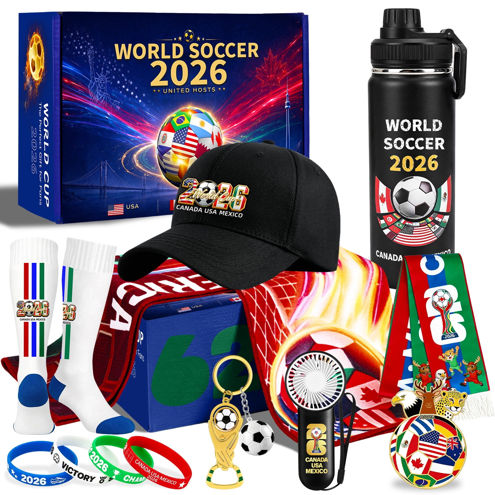 FIFA World Cup 2026 Host City Soccer Poster Keychain - New York