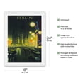 thumbnail image 2 of Berlin Germany - Kaiser Wilhelm Memorial Church - Vintage Railroad Travel Poster by Jupp Wiertz c.1930s - Japanese Unryu Rice Paper Art Print (Unframed) 18 x 24 in, 2 of 4