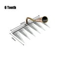 thumbnail image 1 of 4/5/6/7 Teeth Iron Gardening Hoe Weeding Rake Farm Tool Grasping Raking Loosening Soil Nail Rake Tool Artifact Harrow Farm Tools 6 Teeth 1 Piece, 1 of 1