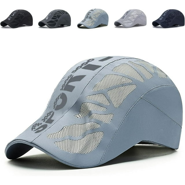 Aeromesh Casquette de Sport en Maille Respirante, Design en Maille Respirante, Sangle Réglable, Séchage Rapide pour Course Tennis Golf Casquette Légère