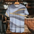 thumbnail image 5 of adaychics Mens Graphic Tees Marble Print Fashion Summer T Shirts Crew Neck Clothes for Travel Dating Commuting, 5 of 7