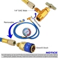 thumbnail image 4 of NATEFEMIN Auto AC R134A Refrigerant Recharge Kit with Gauge and Hose 59” Easy to Use for R12 R22 Self Sealing Can Tap, 4 of 8