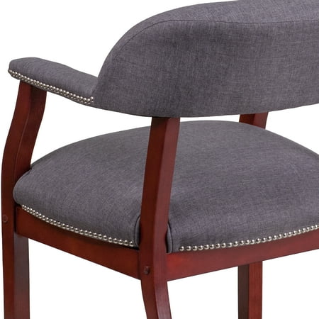 Flash Furniture Gray Fabric Luxurious Conference Chair with Accent Nail Trim