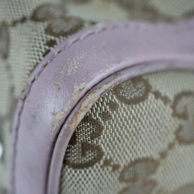 Pre-Owned GUCCI Gucci Handbag 269876 GG Canvas Leather Beige  