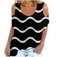 thumbnail image 1 of Birdeem Mode Femme Col Rond Imprimé Manches Courtes T-Shirt Blouse Hauts Chandail, 1 of 1