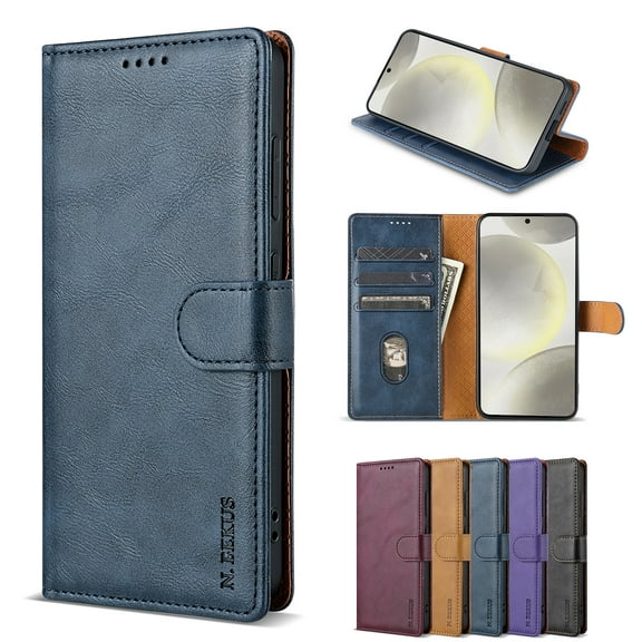 for Samsung Galaxy S20  Case Wallet,3 Card Slots Holder [RFID Blocking] Soft PU Leather Cover,Shockproof Protective Magnetic Flip Stand Solid Color Business Style Luxury Cases,Blue