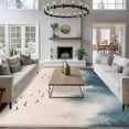 thumbnail image 4 of Area Rug 60×96in, Summer Foggy Forest Flying Bird Floor Carpet Living Room Rug, Retro Watercolor Tree Non-Slip Welcome Mat Indoor Rugs for Bedroom Dining Room, 4 of 9