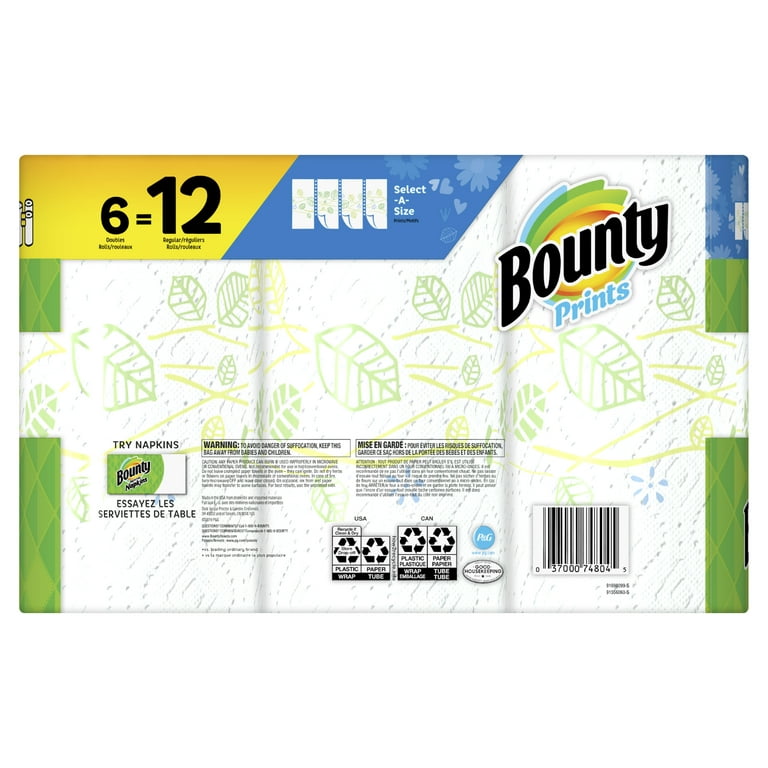 Bounty Select-a-Size Double Plus-Roll 12-Count Paper Towels in the Paper  Towels department at