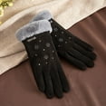 thumbnail image 3 of EARKITY Winter Gloves for Women, Warm Touchscreen Glove, Warm Thermal Gloves, Winter Warm Touchscreen Gloves, Women's Fleece Lining Texting Gloves, Fuzzy Soft Winter Gloves for Skiing in Clod Weather, 3 of 3
