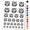 Black, variant on Fierce Tiger Face Water Resistant Temporary Tattoo Set Fake Body Art Collection - Dark Blue
