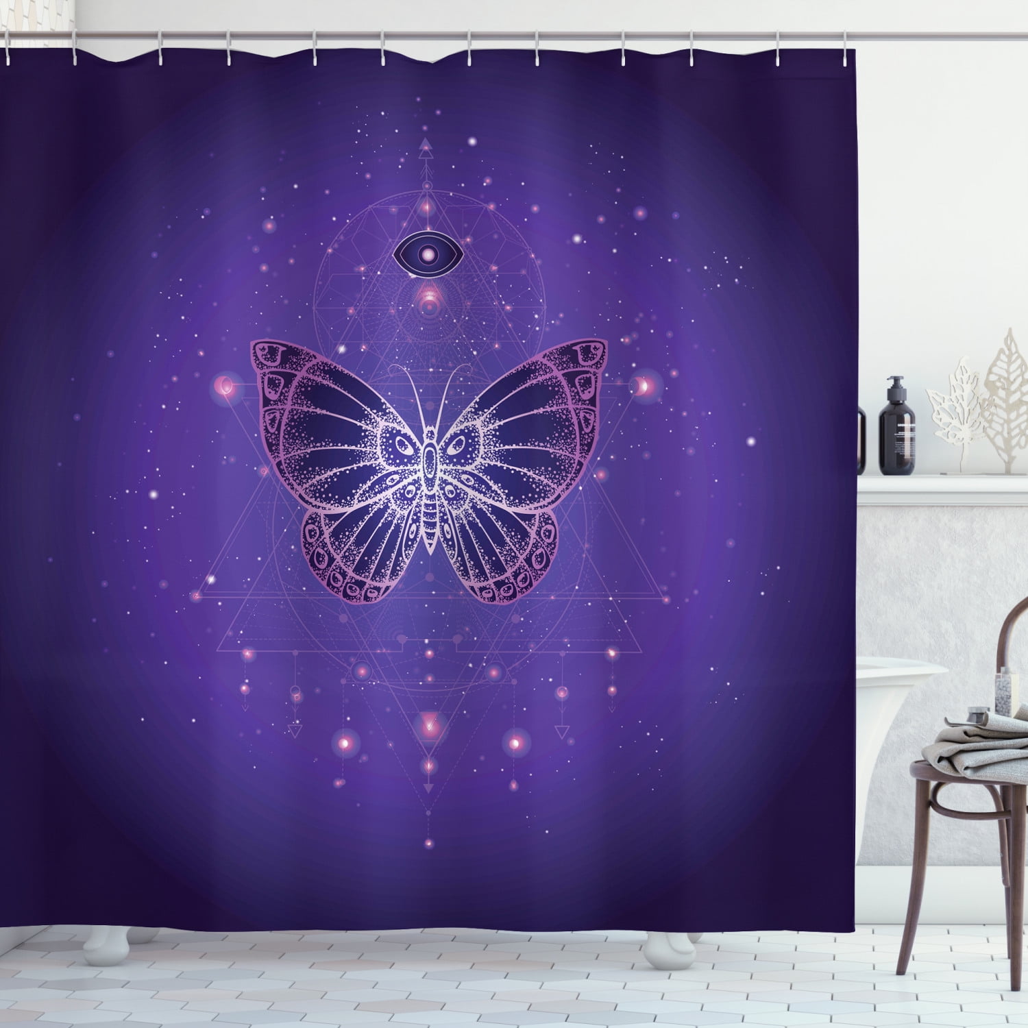 Details about   Colorful Art Butterfly Shower Curtain Waterproof Fabric Bathroom Bath Curtain 