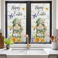 thumbnail image 3 of Spring Easter Window Privacy Film, Watercolor Floral Rabbits Eggs Butterflies Wood Static Cling UV Sun Blocking Tint Film Heat Control Windows Films for Bedroom Bathroom, Window Stickers 17.7"x39.3", 3 of 8