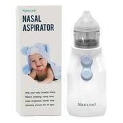 Nascool Electric Nasal Aspirator for Baby Booger and Snot Suction, Automatic Nose Sucker with 2 tips