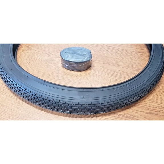 Bicycle tire 24 x 2.125 Black color with tube. 24" bike tire with one tube.