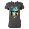 thumbnail image 1 of Ukrainian Muscle Skin Beast Mode Womens Graphic T-Shirt, Charcoal, Medium, 1 of 4