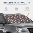 thumbnail image 4 of Naloa Forest Cute Owl 2 Piece Foldable Car Sun Shades, Car Windshield Sunshade, Front Window Sunshade for Car, Truck, SUV - Small, 4 of 7
