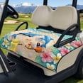 thumbnail image 3 of COEQINE Golf Cart Seat Covers with Carry Handle, Comfortable Golf Cart Seat Towel Blanket, Fits for EZGO Yamaha Club Car and Other 2-Seat Golf Carts, Beach Dolphin Hibiscus Plumeria, 3 of 8