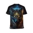 thumbnail image 2 of LAOLIUSN Men's 3D Wolf Graphic T Shirt, All Over Print Short Sleeve Crew Neck Casual Tee, Animal Print Summer Top, S-4XL, 2 of 7