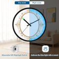 thumbnail image 5 of Indoor 12' Voice-Activated Luminous Decoration Wall Clock With LED Night Light Oval Decorative Frame, 5 of 8