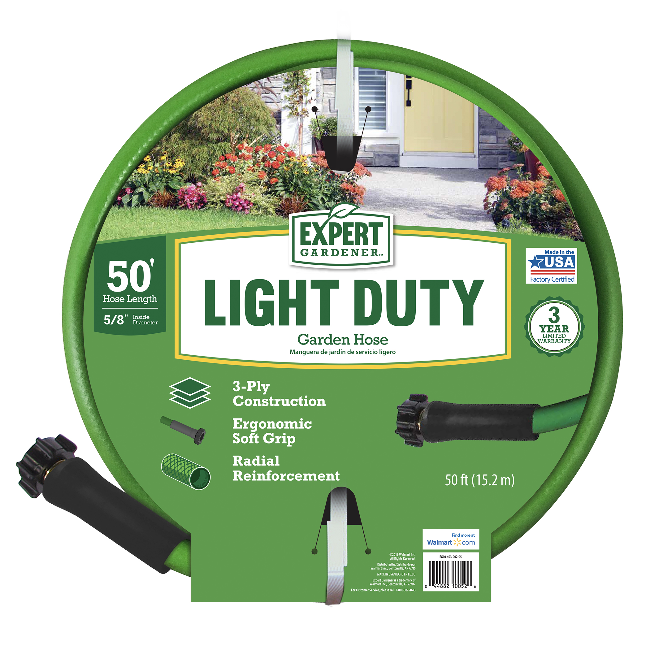 Expert Gardener Light Duty 5/8" x 50' Vinyl Garden Hose - image 4 of 13