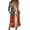 Deep Red, variant on Patriotic Dresses for Women V-Neck 3/4 Sleeve Button Down A-Line Midi American Flag Dress Casual Summer Beach Vacation Sundress with Pockets