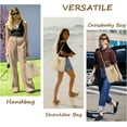 thumbnail image 7 of CAILDANL Women Beach Bag Summer Straw Woven Shoulder Bag Crossbody Bucket Handbags Handmade Hobo Purse Bamboo Handle, 7 of 7
