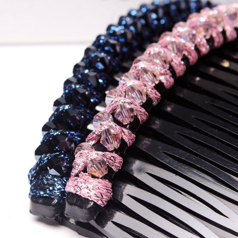 Six Sparkling Rhinestone Hair Combs Amazon.com : KuuGuu 6 PCS Flower Bride Wedding Hair Comb  main image 3
