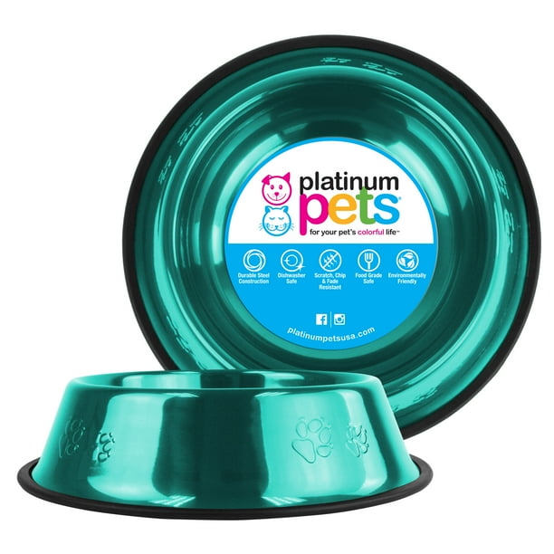 Platinum Pets Dog Non-Tip Stainless Steel Bowl - Walmart.com - Walmart.com