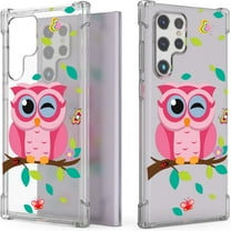 CoverON Phone Design For Samsung Galaxy S22 Ultra Case, Clear Flexible Soft Rubber Slim TPU Cover, Owl