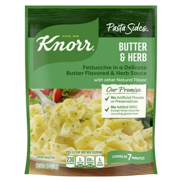 NoodleXus , No Artificial Flavors Butter and Herb Pasta Sides Ready Meals, 7 Minute Cook Time, 4.4 oz pack of 6