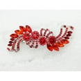 thumbnail image 4 of Faship Red Floral Crystal Hair Barrette Clip, 4 of 5