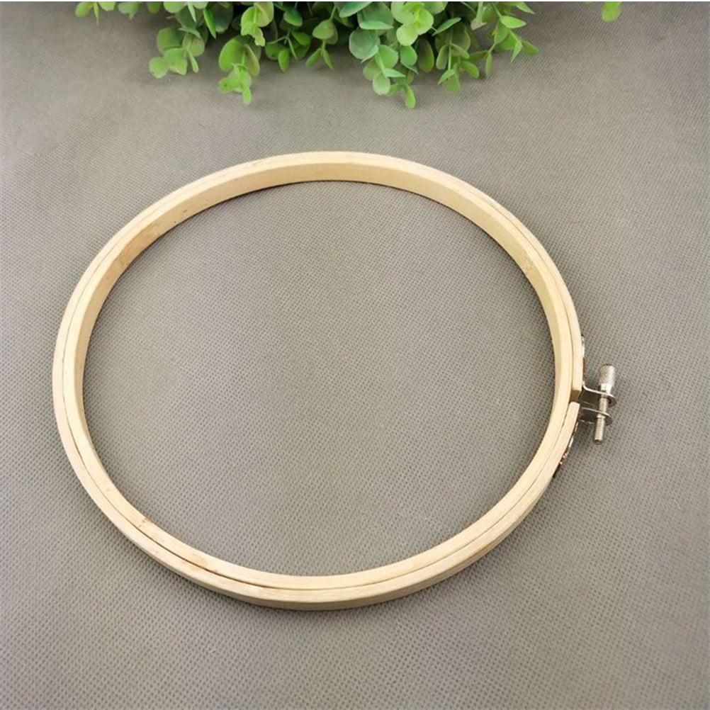 Masteelf 12pcs Khaki Embroidery Hoops 23cm Composite Material for Crafts, Cross , Needlework and Sewing Projects