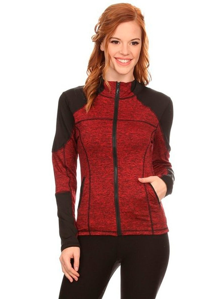 women's active wear zip up jacket