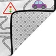 thumbnail image 4 of LNWH Cartoon Buses Cars Roads Rug for Bedroom Living Room, Non-Slip Soft Foldable Carpet, 63" x 48", 4 of 6