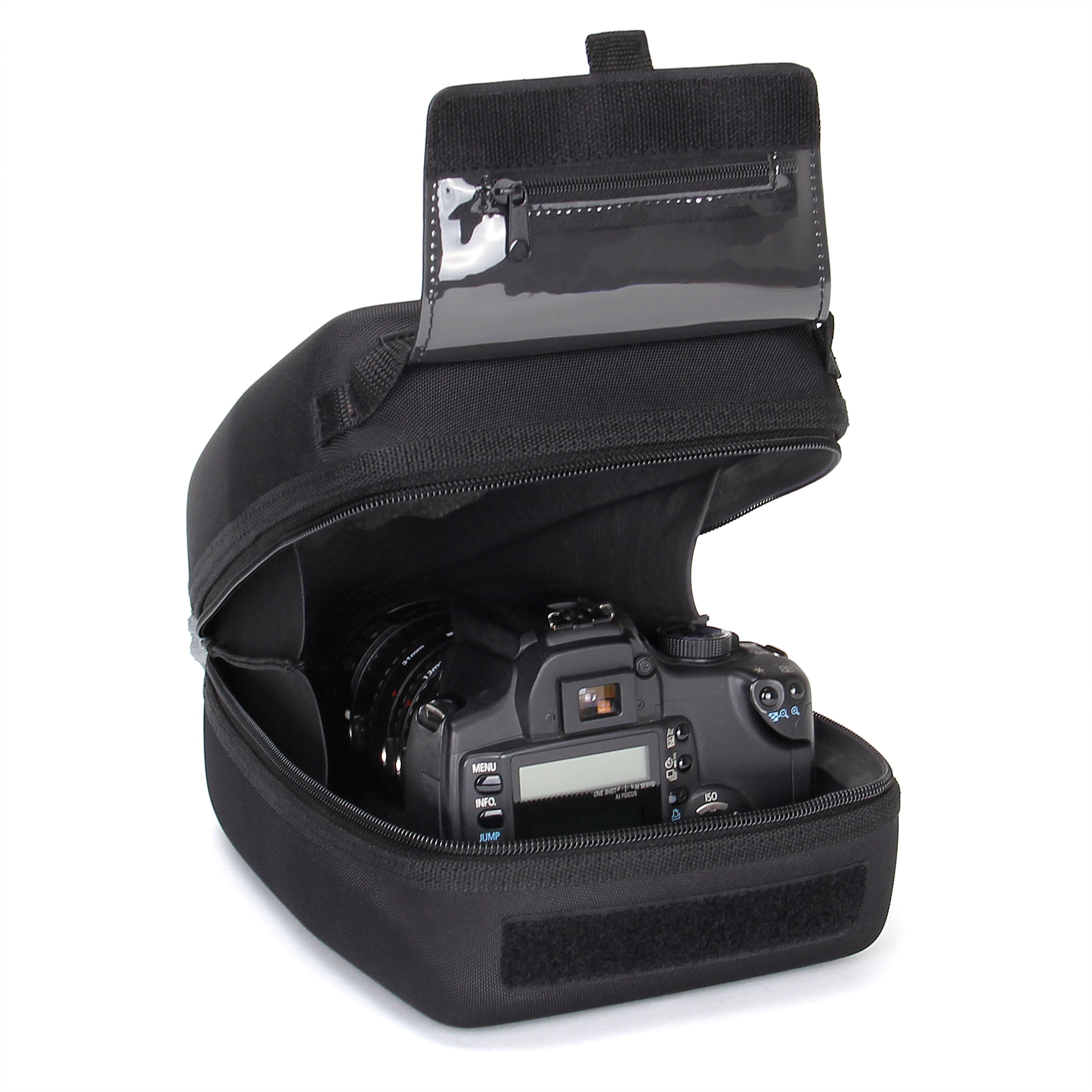 USA GEAR Quick Access DSLR Hard Shell Camera and Zoom Lens Case with Molded EVA Protection