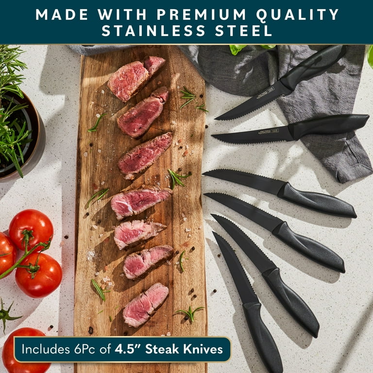 Home Hero - Kitchen Knife Set & Steak Knifes - Ultra-Sharp, High Carbon -  Stainless Steel, Multicolor, 5 Pcs 