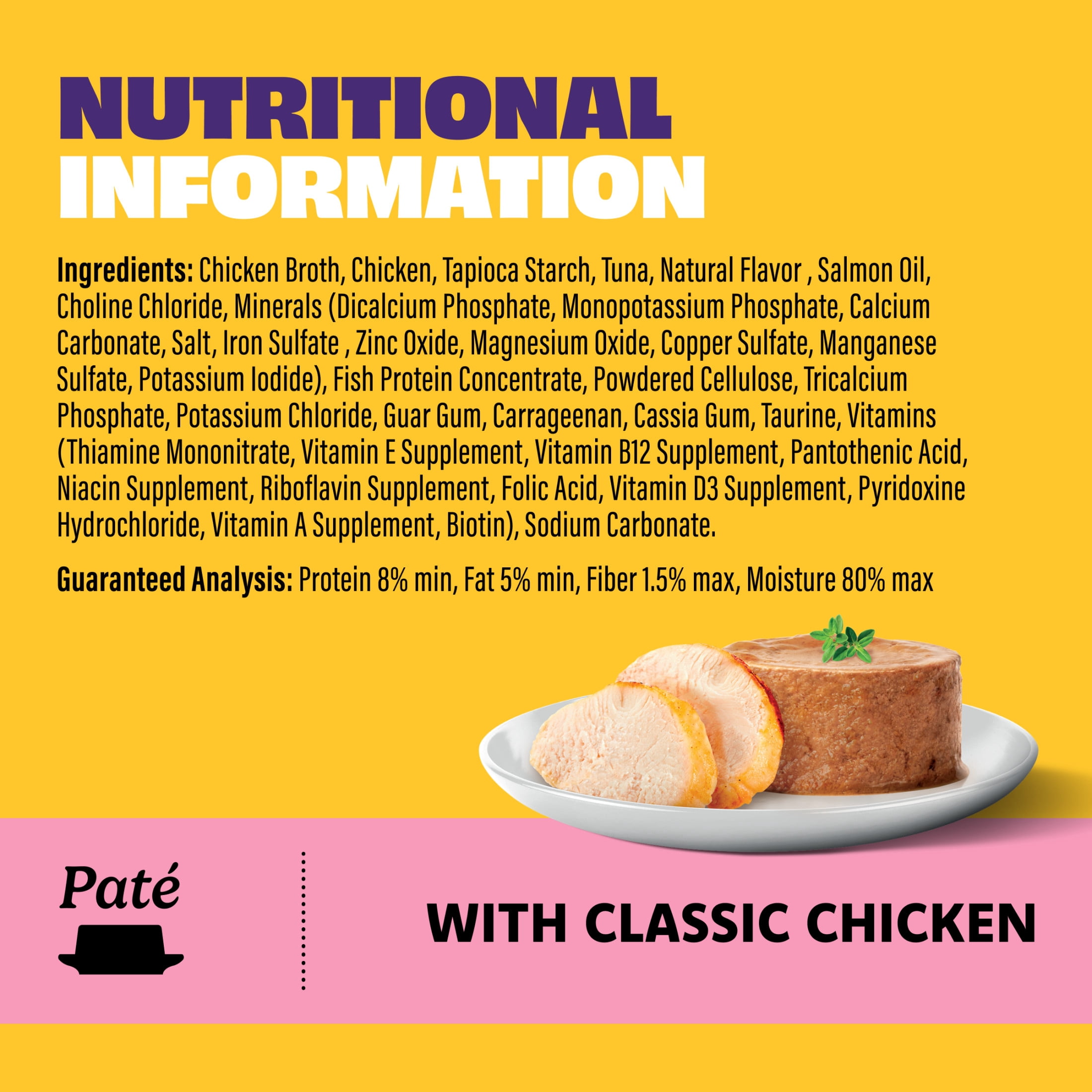 (6 pack) Mr Purrs Classic Chicken Pate Wet Cat Food, 3 oz Can