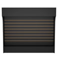 thumbnail image 3 of 48" W * 22" D * 40" H - Checkout Counter With Slatwall Display Front,   Slat Wall Cash Register Stand, Free-Standing Retail Counter Display (Black), 3 of 9