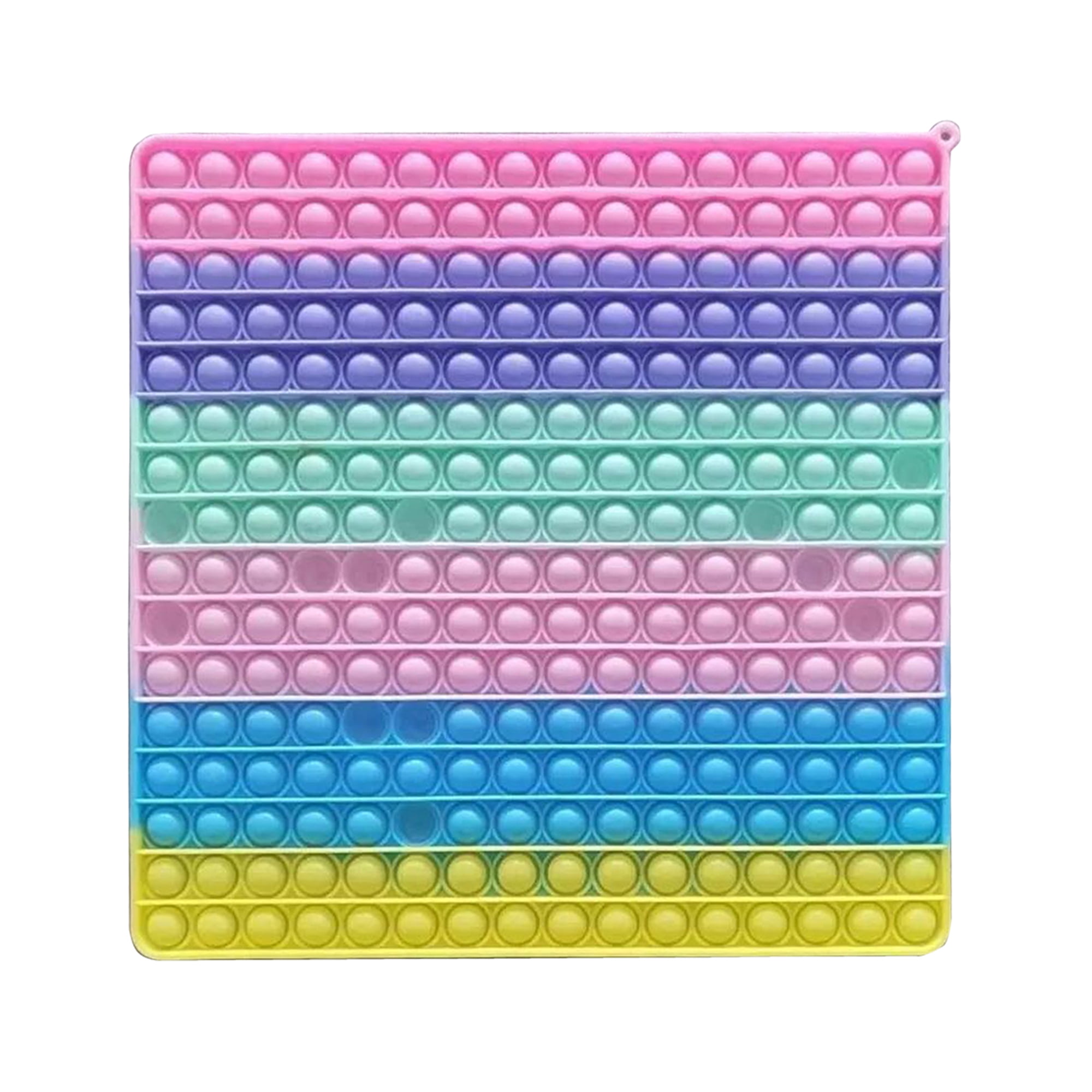 Big Size Rainbow Square Giant Huge Pop Silicone Sensory Fidget Toy Game for Kids Adults Jumbo Pop 15.7 Inch 400 Bubbles Push Fidget Toy Autism Special Needs Stress Reliever Anxiety Relief Toys 