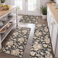 thumbnail image 2 of Pioneer Flower Floral Print Pattern Kitchen Rugs Sets Of 3,Kitchen Runner Rugs Non Skid Washable,Decorative Kitchen Floor Mats for Kitchen,Sink,Laundry,17"x30"+ 17"x47" + 17"x59", 2 of 6