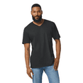 thumbnail image 4 of Gildan Softstyle Men's V-Neck T-Shirt, Short Sleeve Tee, Black, Sizes S, Pack 9, 100 Cotton, 4 of 5