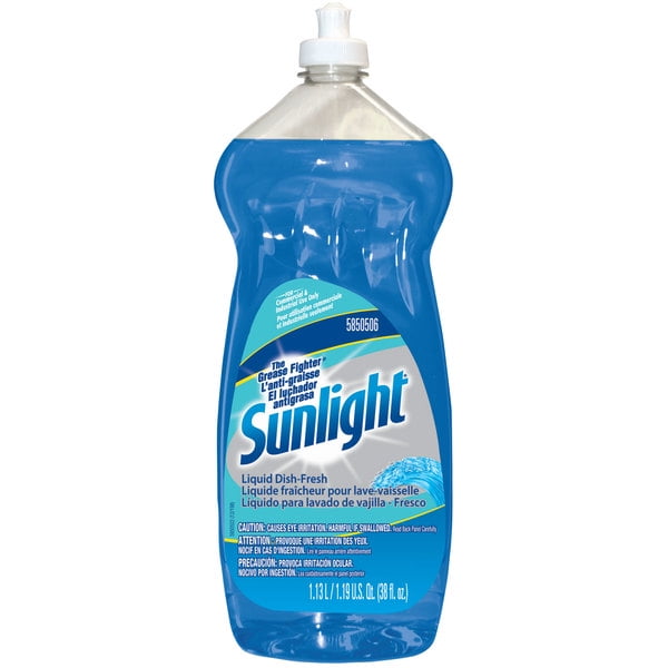 Diversey 95850506 Sunlight 38 oz. Fresh Liquid Dish Detergent 9/Case