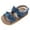 Blue, variant on REDARER Summer Toddler Shoes Girls Sandals Flat Bottom Non Open Toe Solid Color Cloth Pleated Upper Cute and Comfortable,0-6 Months